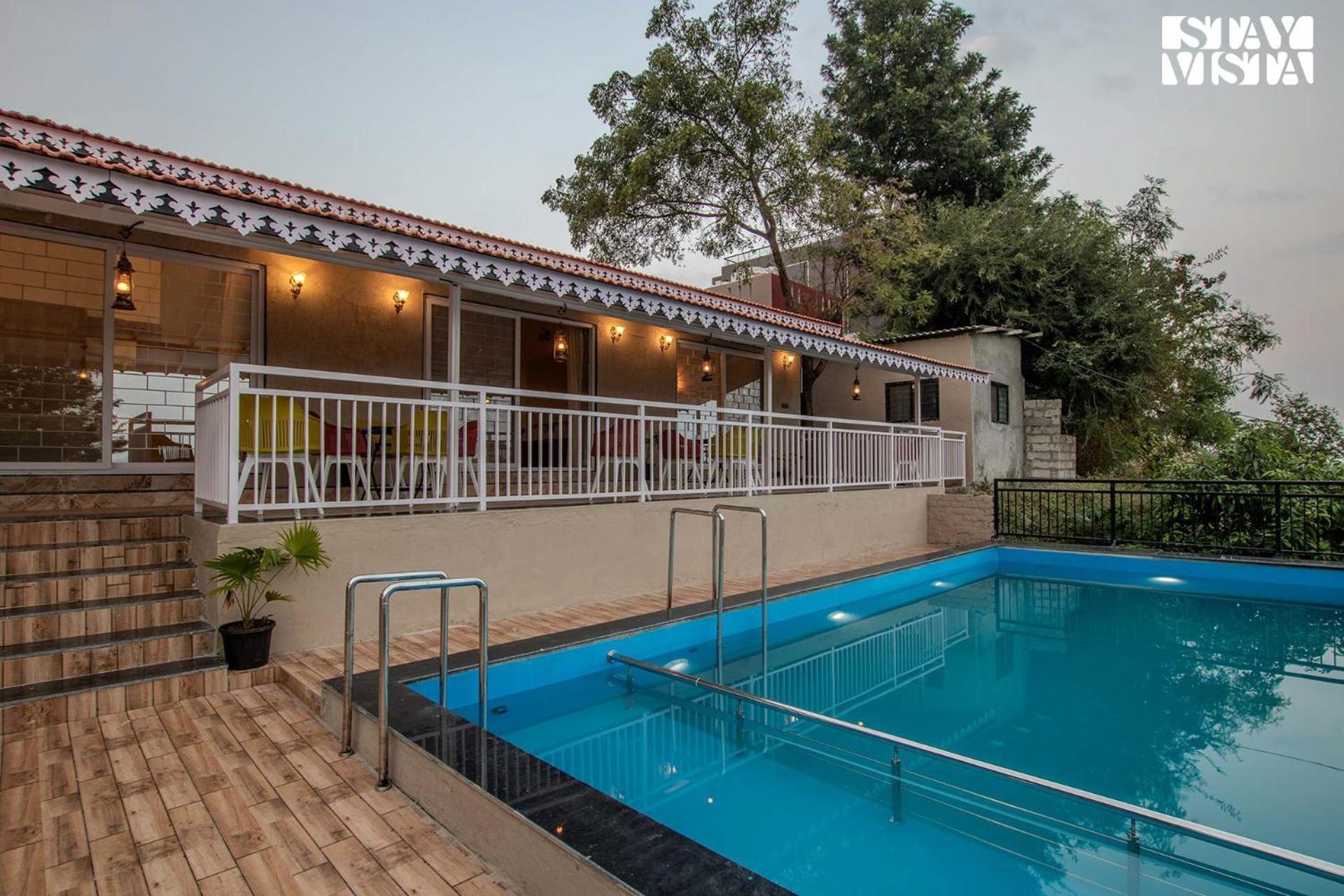 Stayvista'S Harvest Haven - Pool-View Villa With Deck & Machan Near Sula ناسيك المظهر الخارجي الصورة